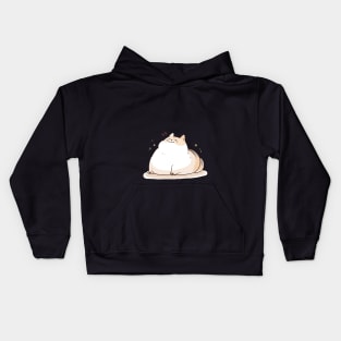 Fat Cat Stretching Kids Hoodie